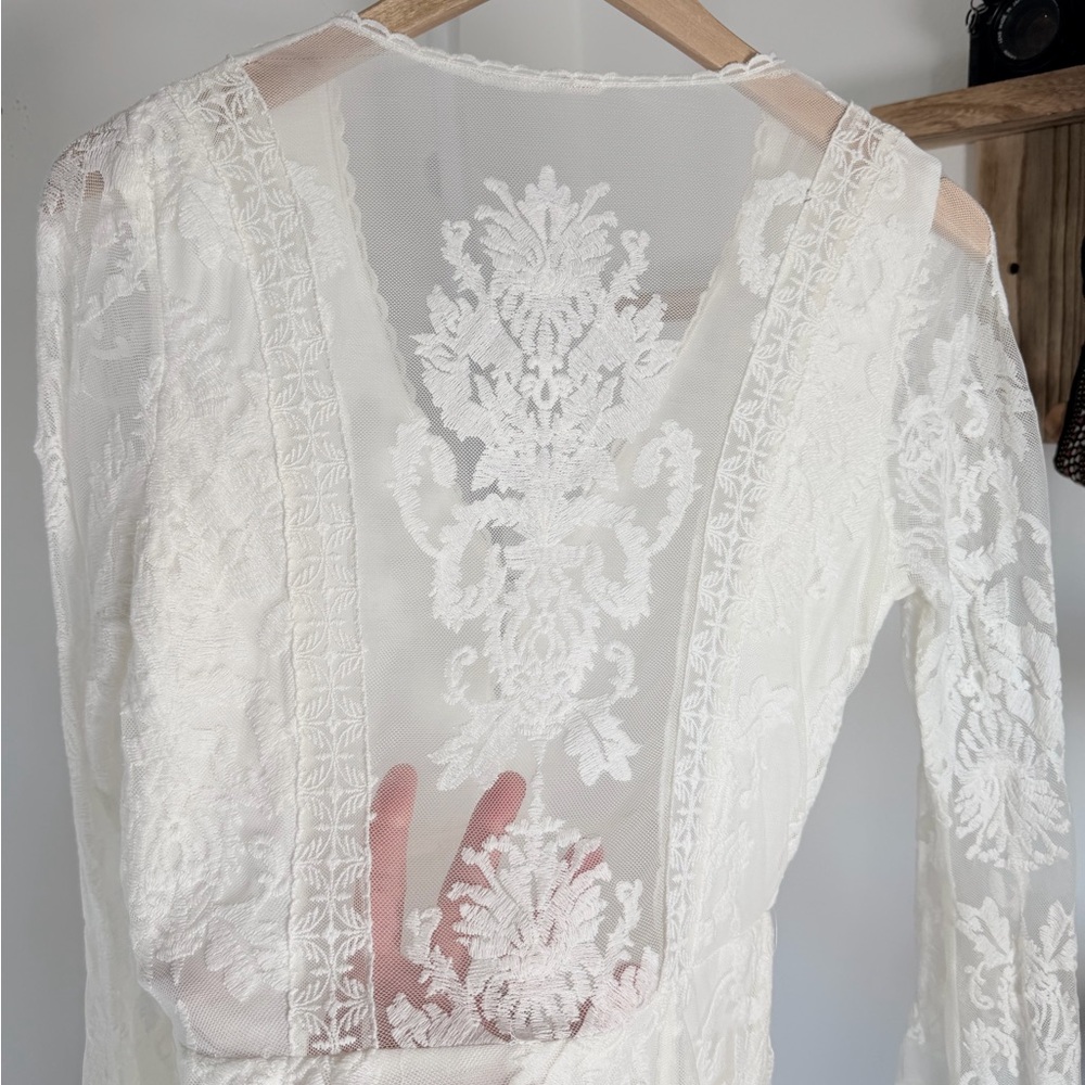 Free People Reign Over Me Lace Dress  Cream  Small - Picture 6 of 11